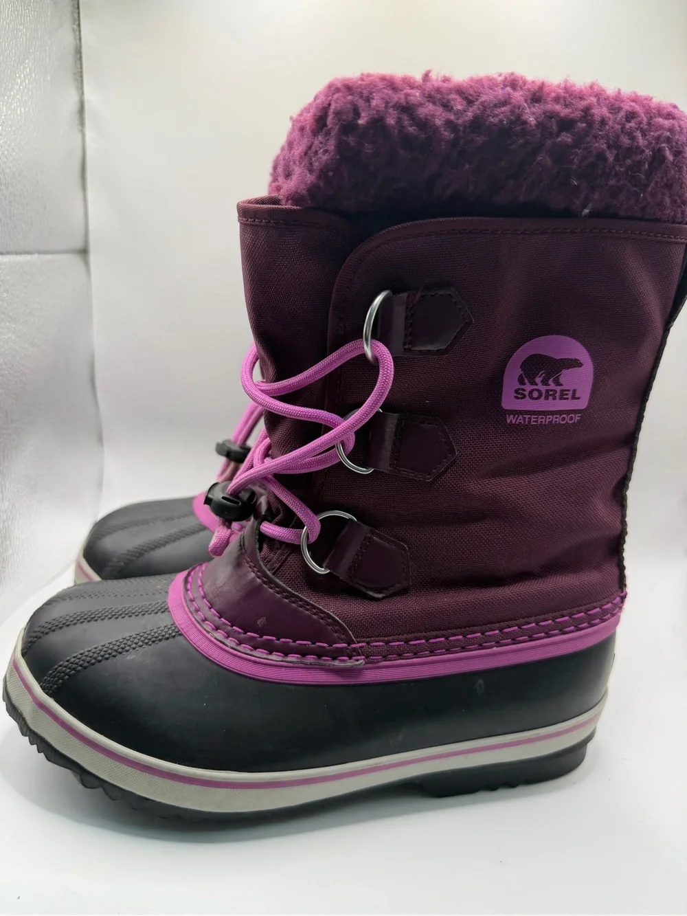 Sorel Kids Yoot Pac Waterproof Snow Boots Purple kids size 4